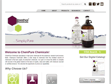 Tablet Screenshot of chempurebrand.com